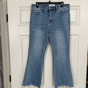 Alo Blue Cropped Flare Jeans